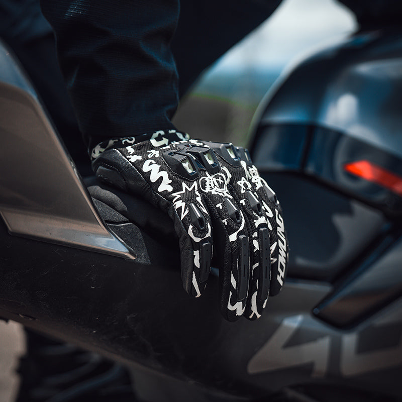CE certified luminous leather gloves-G20