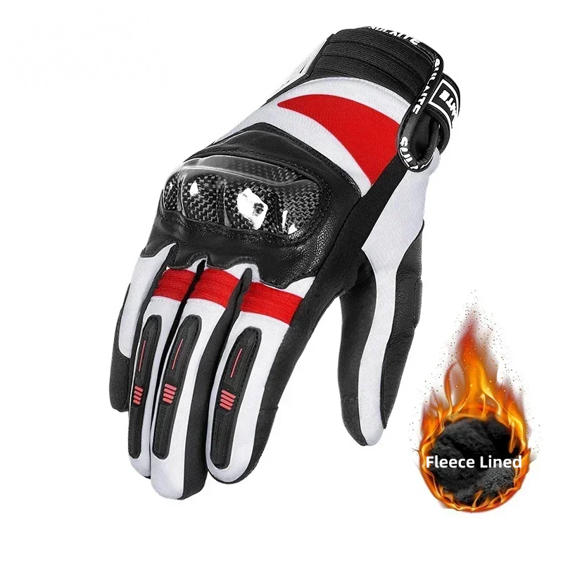 Touchscreen design, PVC material, carbon fiber motorcycle gloves-G27