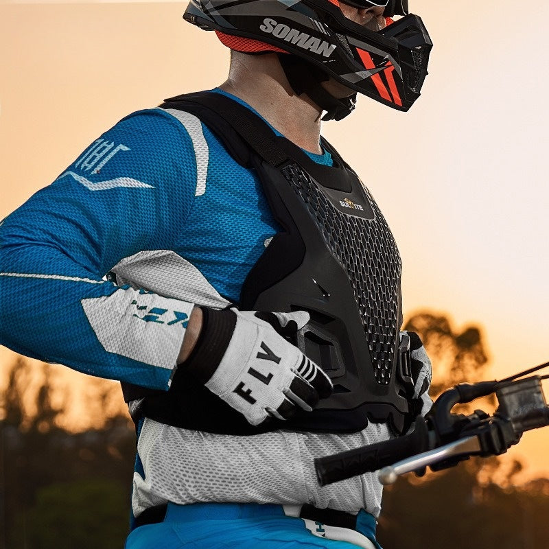Off-road motorcycle vest back chest protection equipment-F8