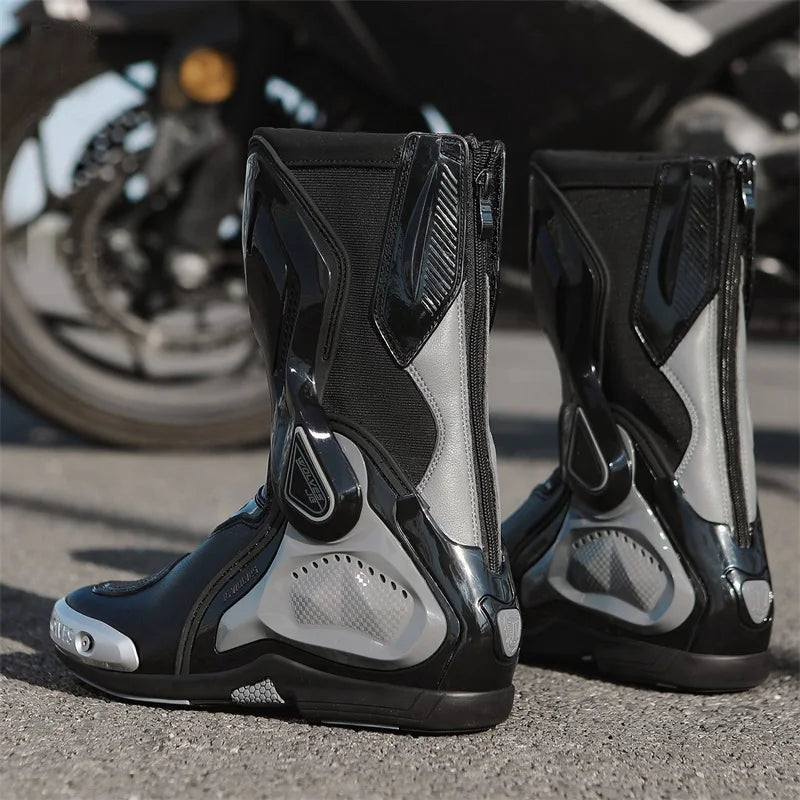 Anti-collision road breathable motorcycle riding boots-K08