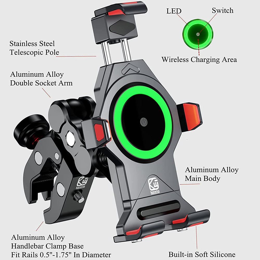 Aluminum Alloy Motorcycle Stand Wireless Charging - M29