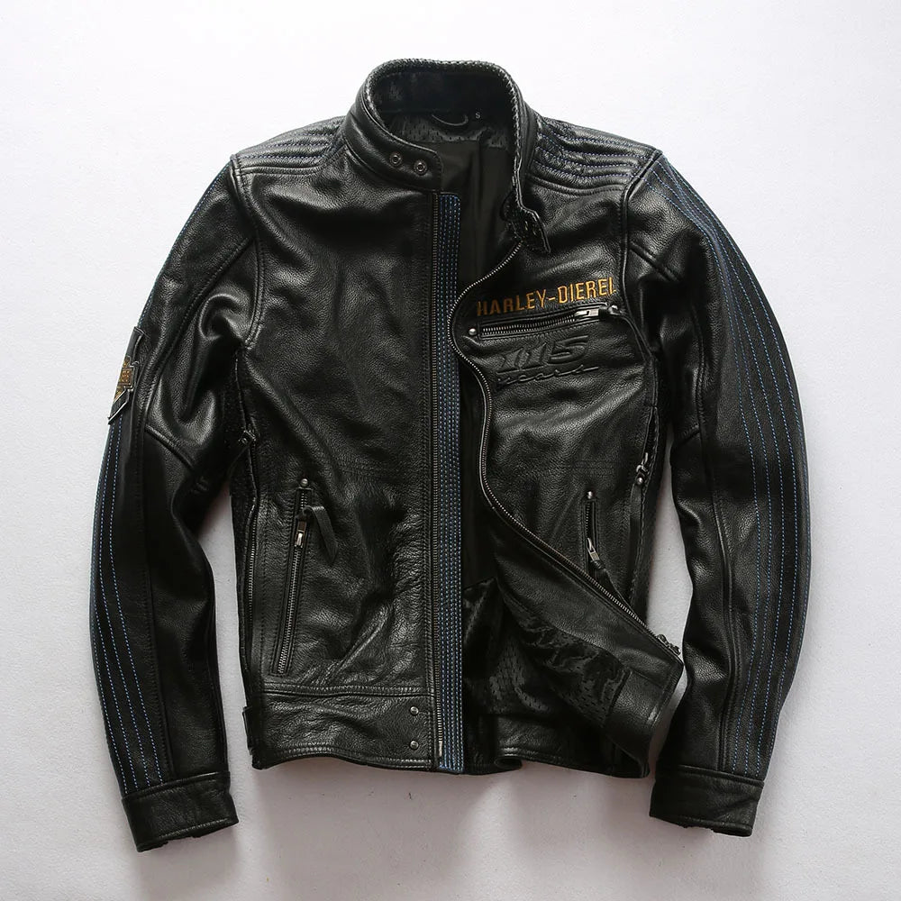 Harley 115th Anniversary Genuine Leather Jacket-A16