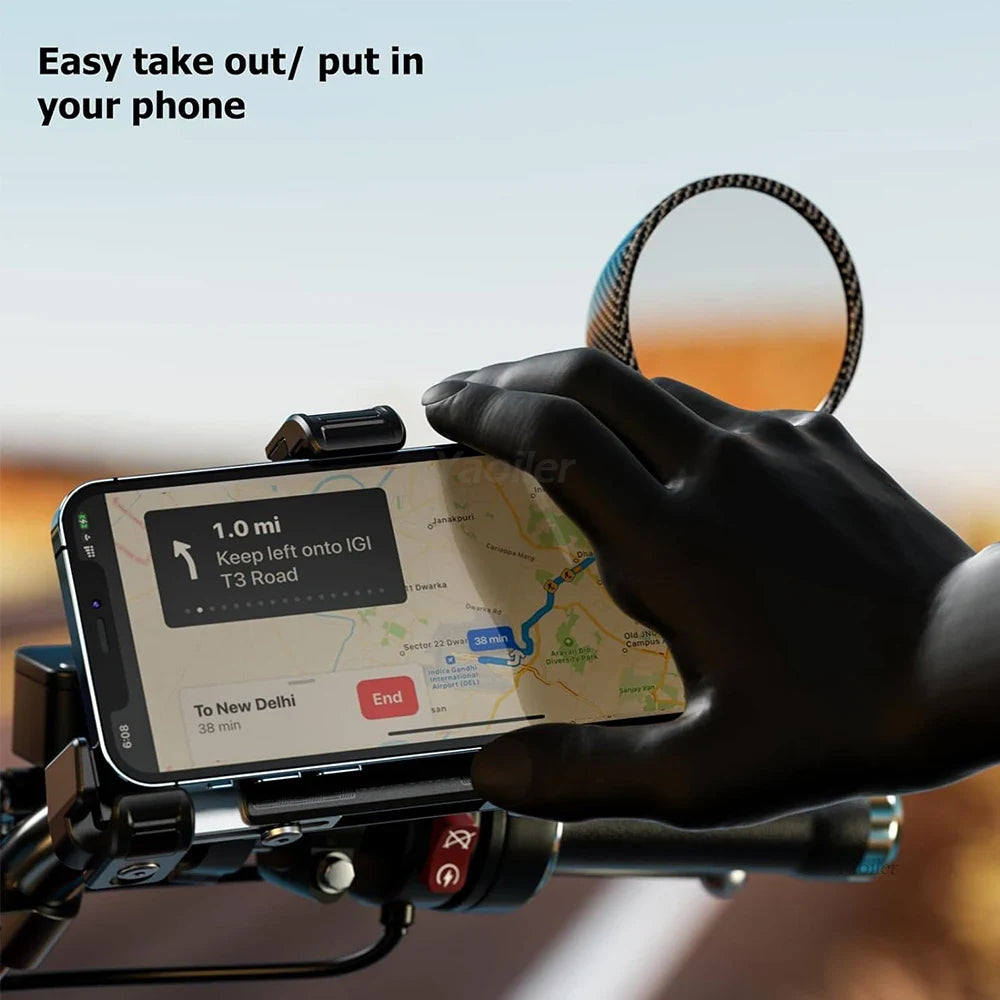 No-blocking camera shock-absorbing anti-theft motorcycle phone holder-M45