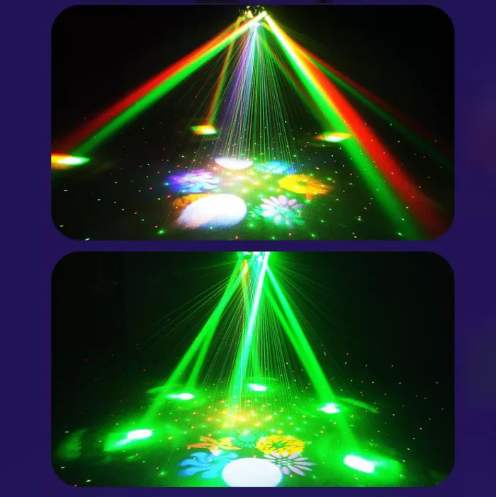 Six-arm beam pattern laser light-E11