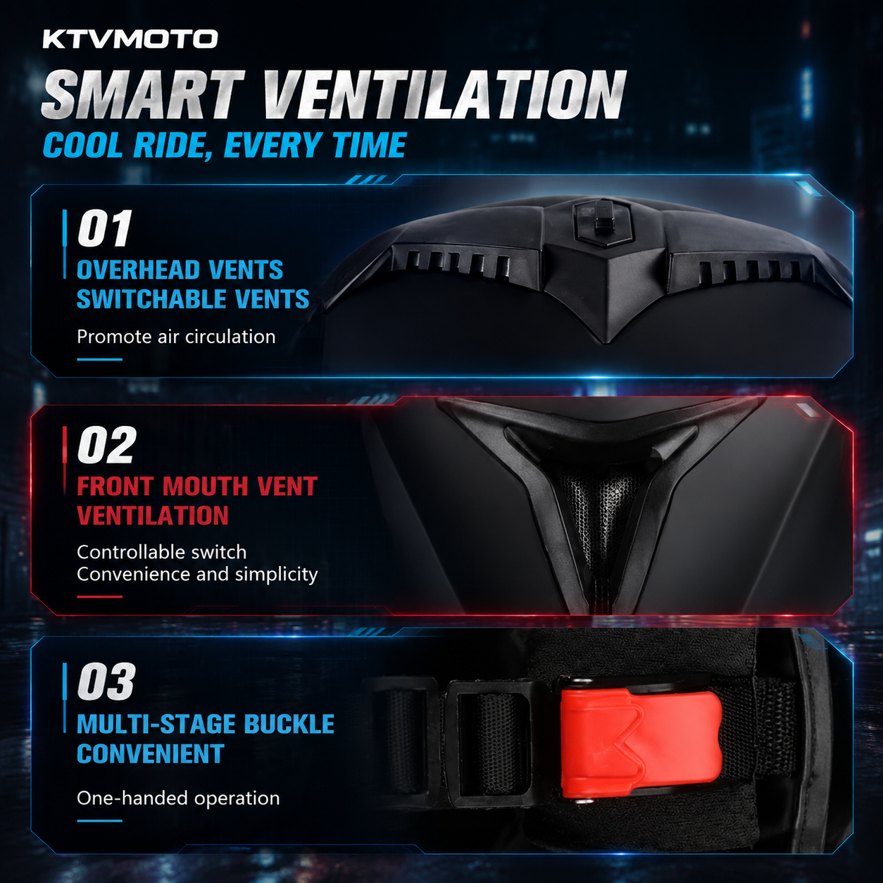 Motorcycle flip-up helmet with lightweight dual-lens design-I145