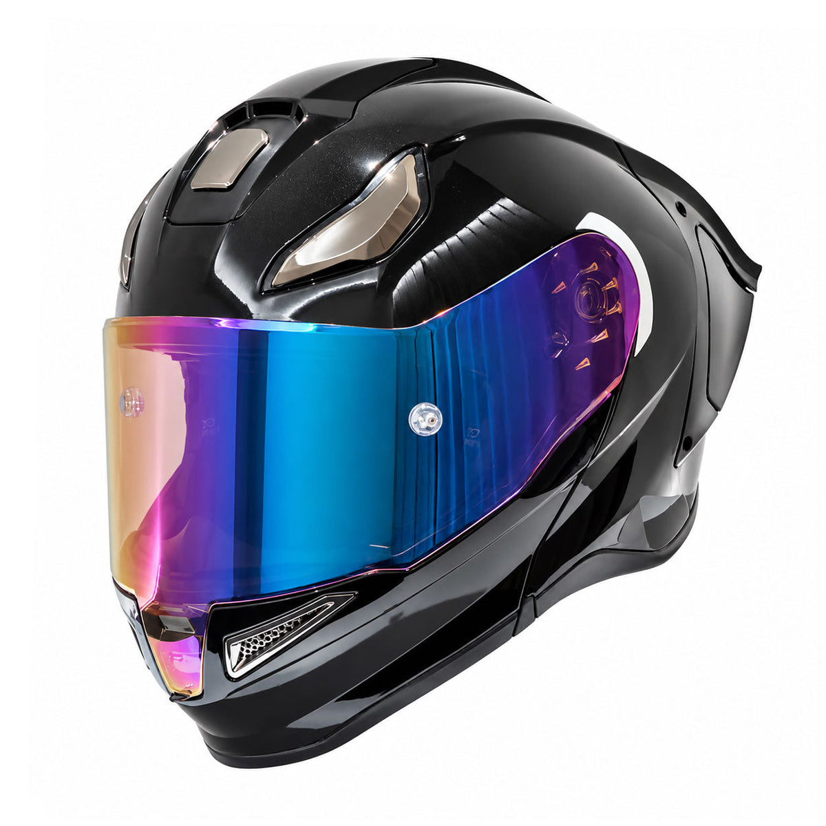 Modular Motorcycle Helmet for Cruising and Track Riding-I309