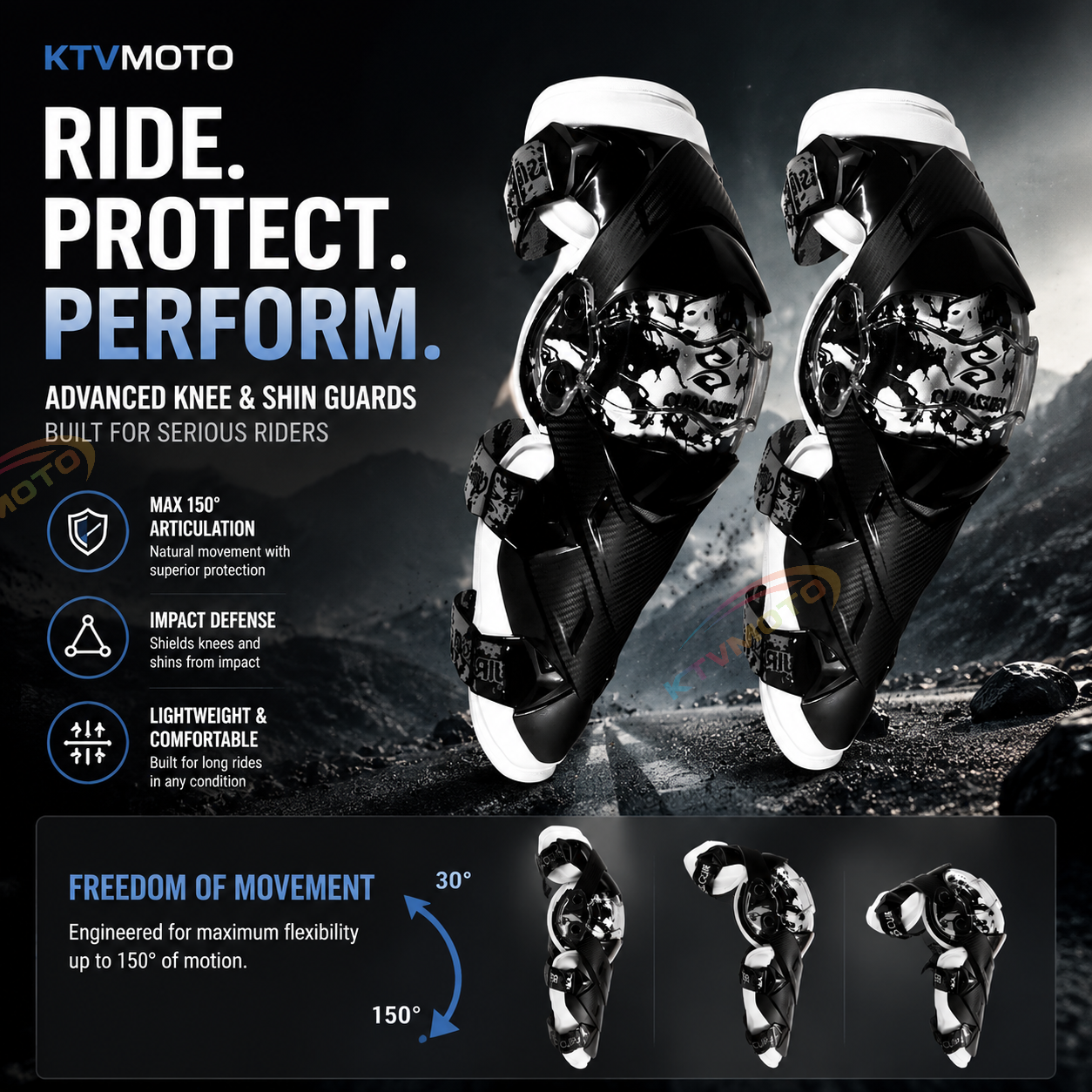 Off-road motorcycle racing knee guards-Y32