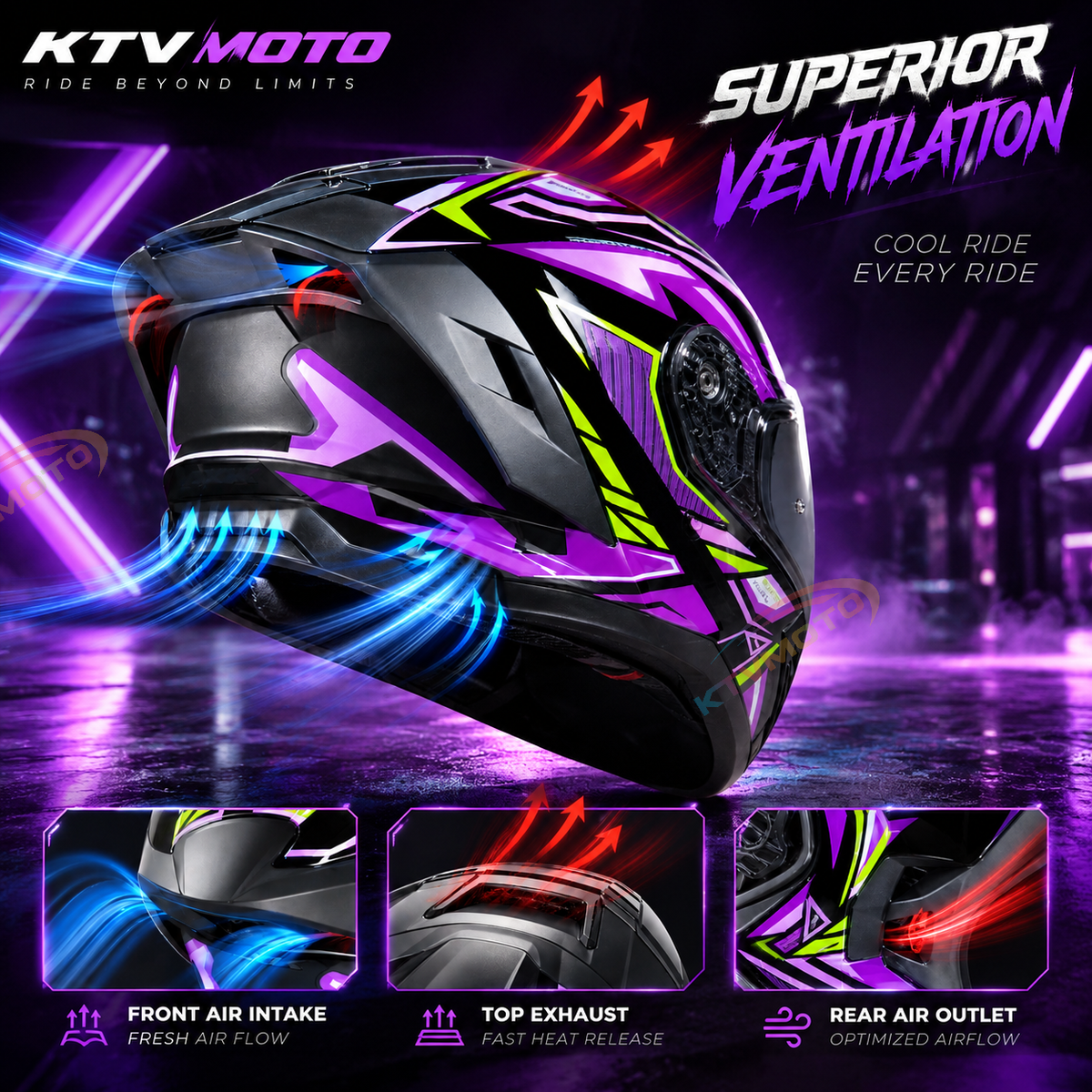 All-season full-face helmet with dual visors-I278