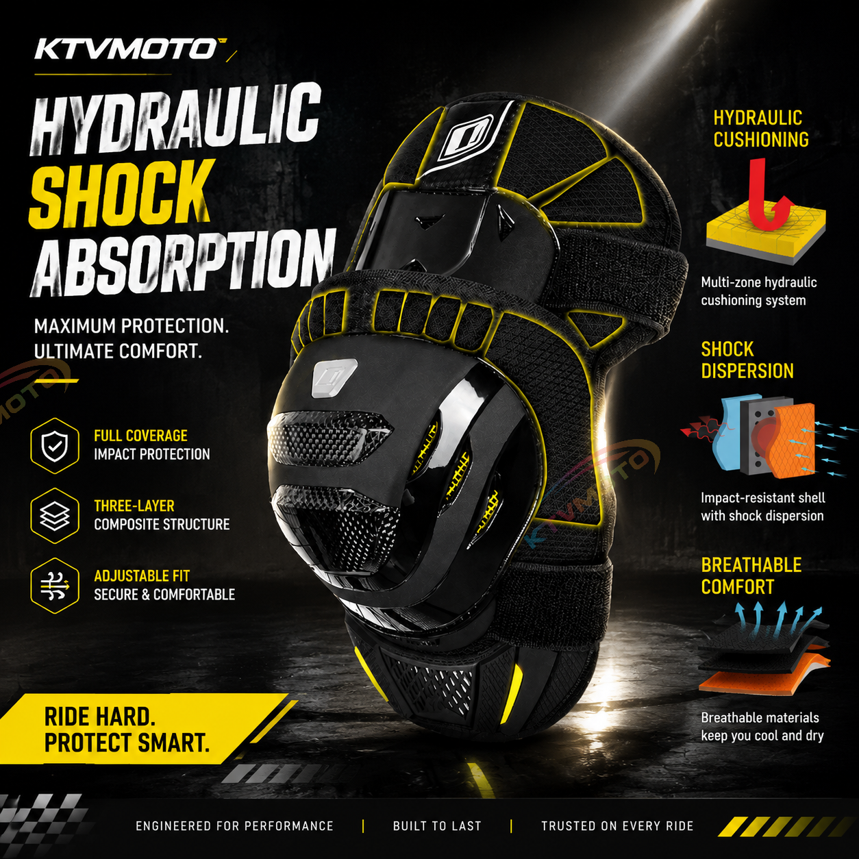 Motorcycle CE Level 2 Knee Guards-Y43