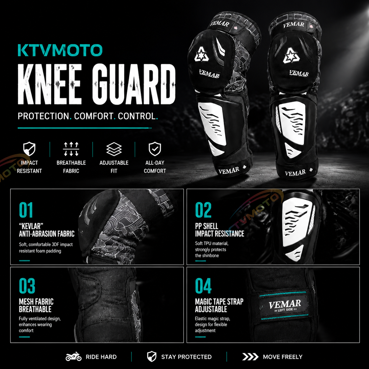 Off-road motorcycle knee guards-Y41