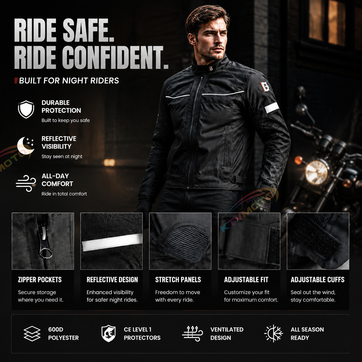Off-road motorcycle riding jacket-J102