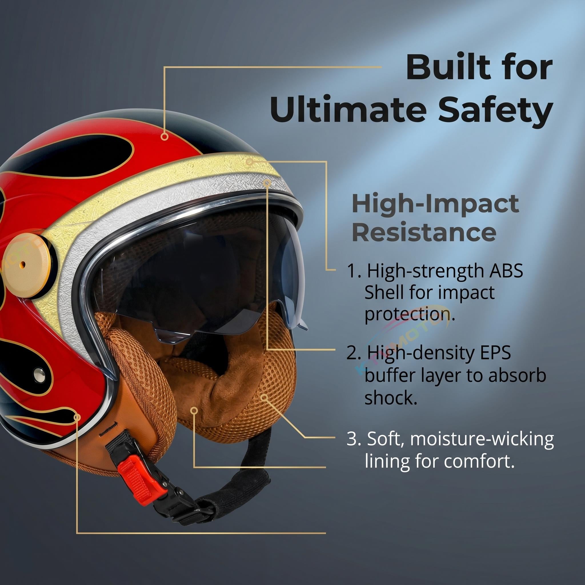 Cute cat ear motorcycle helmet-open design-I70