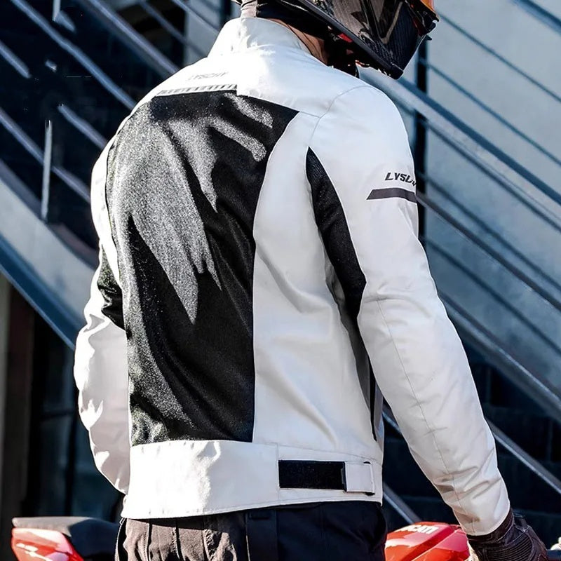 Breathable Mesh Reflective Anti-Shock Motorcycle Jacket-J21