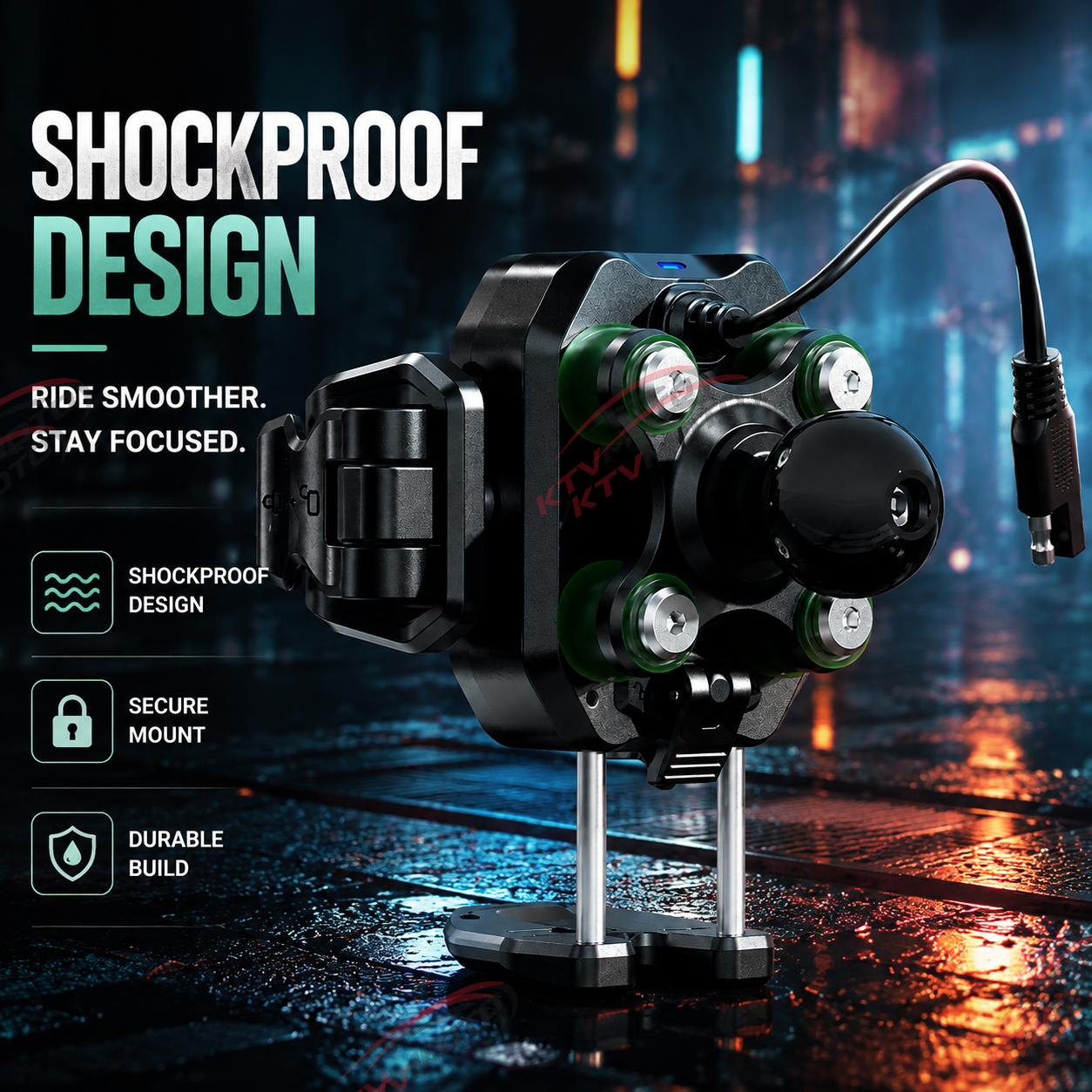Wireless PD fast charging shock-absorbing anti-theft bracket-M33A