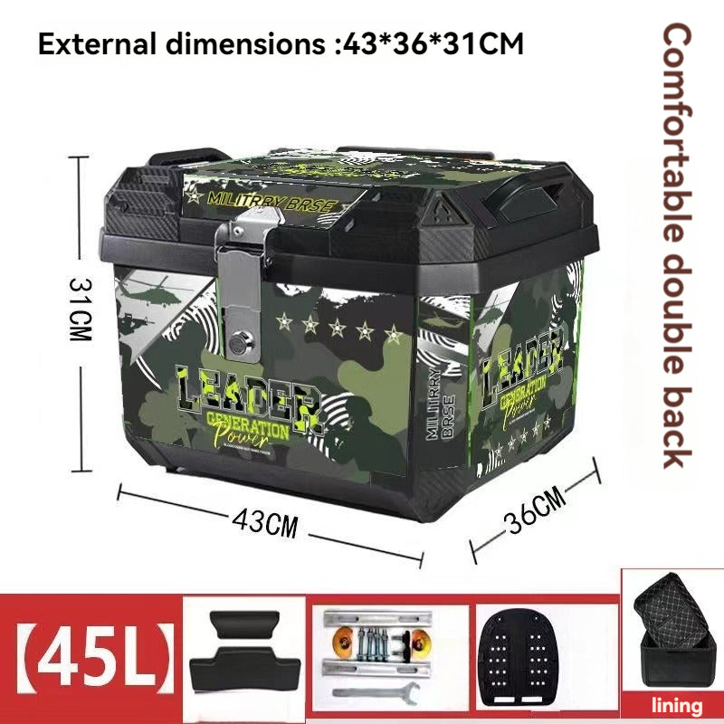 45L/60L Universal Motorcycle Trunk Travel Tail Box Non-Aluminum Alloy-L03