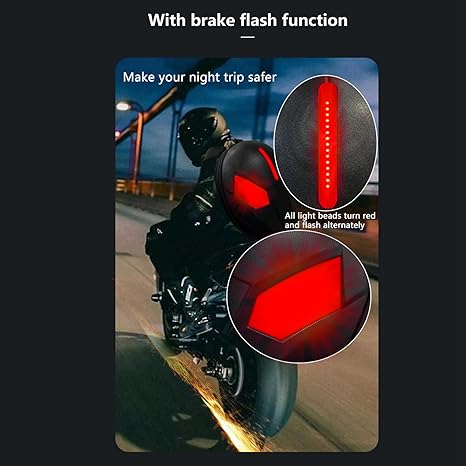 3D Hard Shell LED Light Motorcycle Backpack-W12