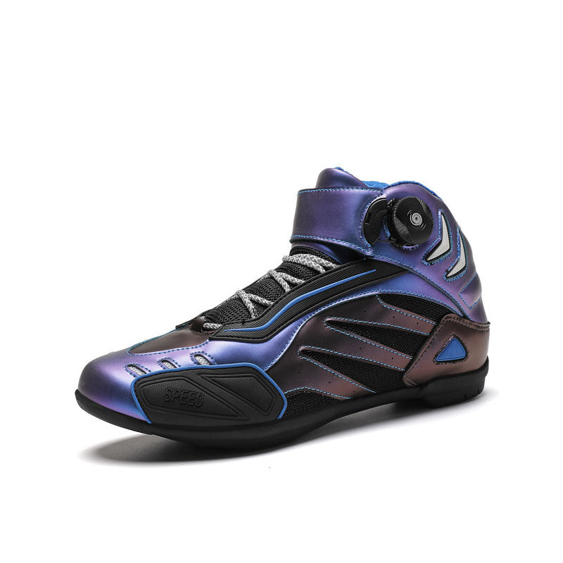 Motorcycle Off-Road Boots with Laser Gradient Finish-K105