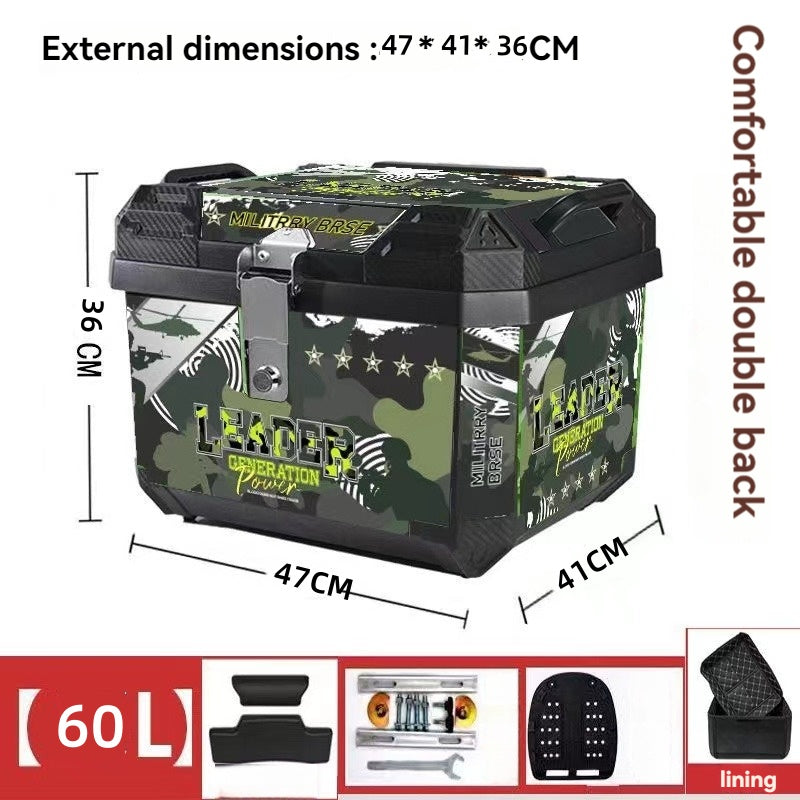 45L/60L Universal Motorcycle Trunk Travel Tail Box Non-Aluminum Alloy-L03