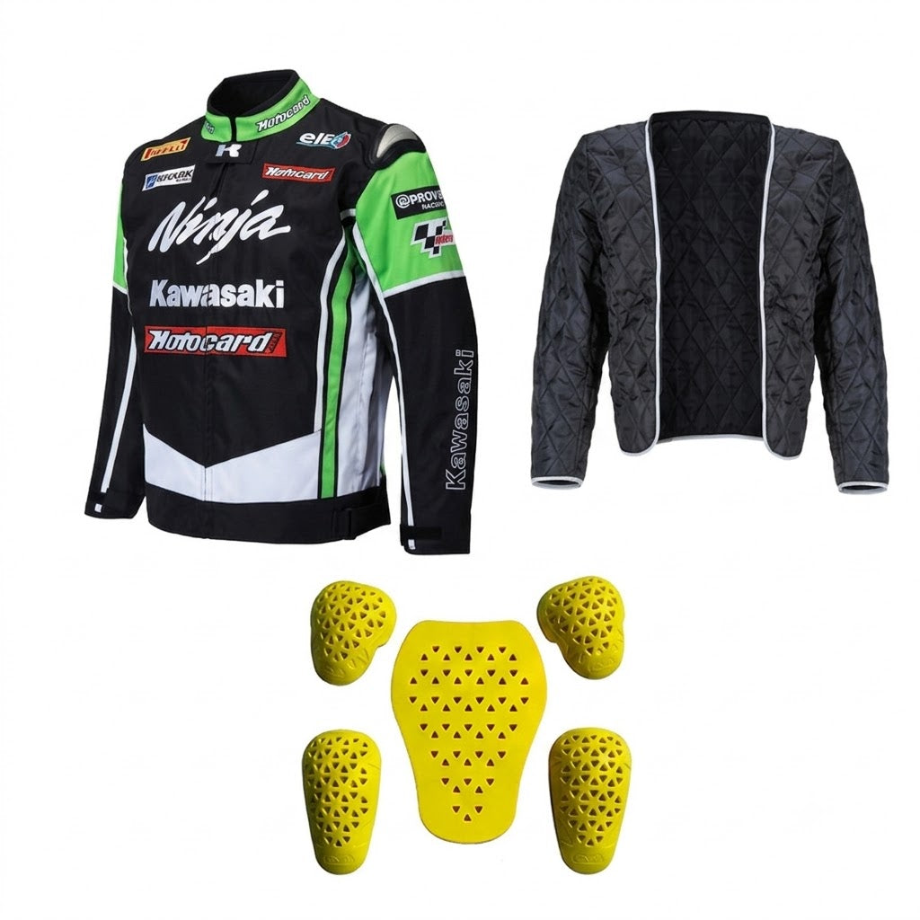 Motorcycle Riding Jacket with Protective Armor-J52