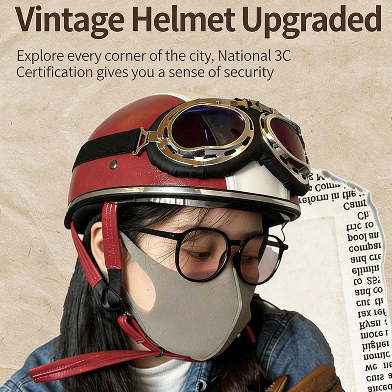 Retro all-season helmets and safety helmets-I23