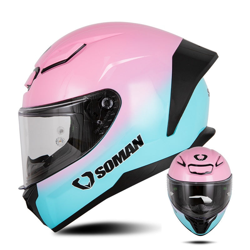 Carbon fiber textured motorcycle helmet racing equipment — I56