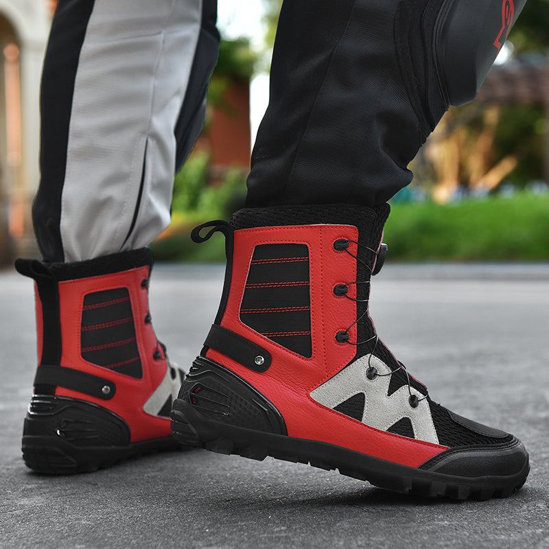 Rotating buckle anti-skid motorcycle riding shoes-K06