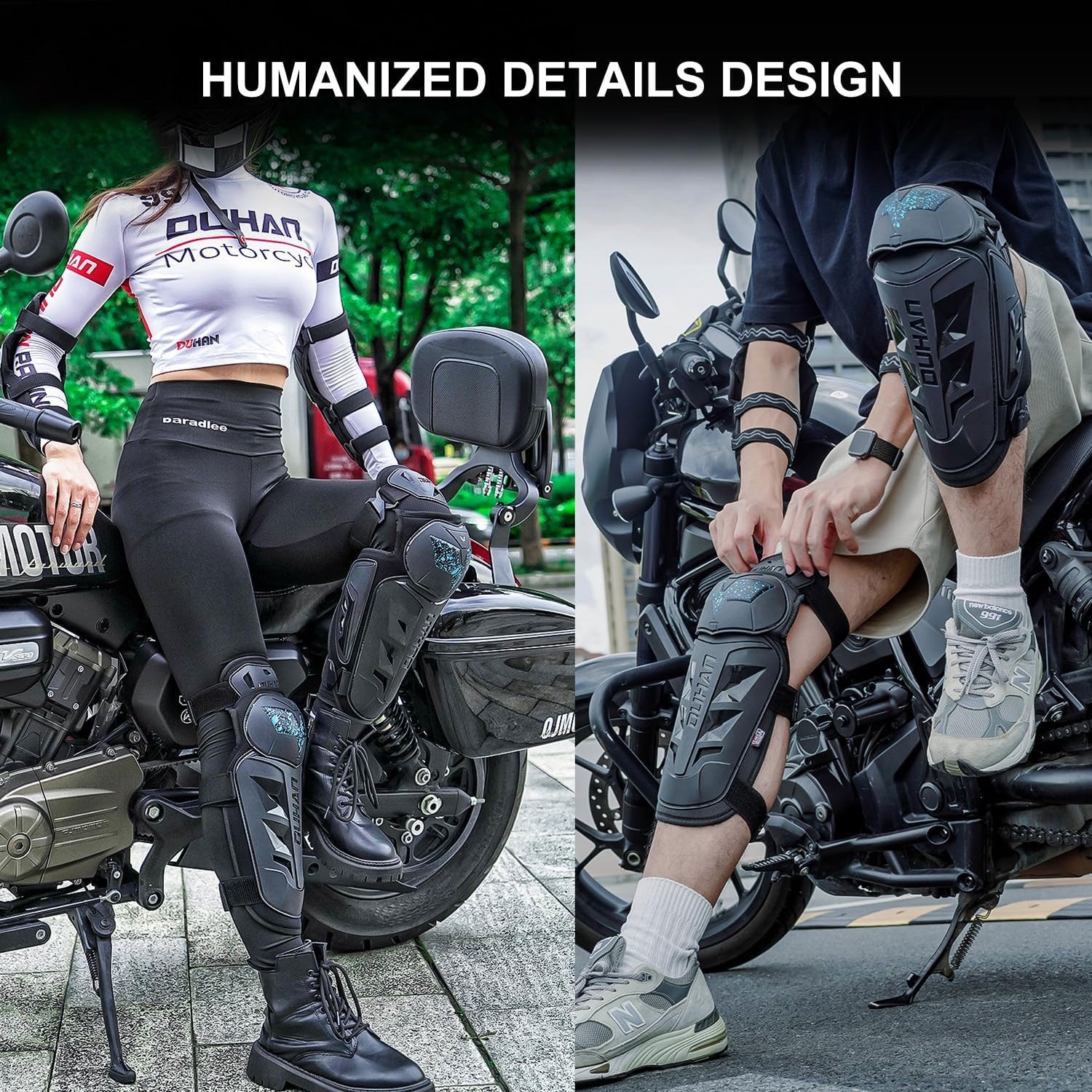 CE2 Motorcycle elbow and knee pads, adjustable protective gear - Y25