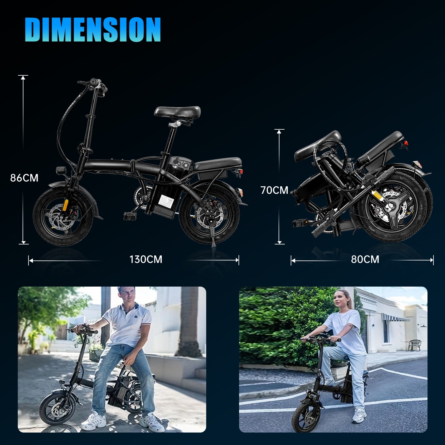 Foldable Electric Scooter with Seat and Basket - T5