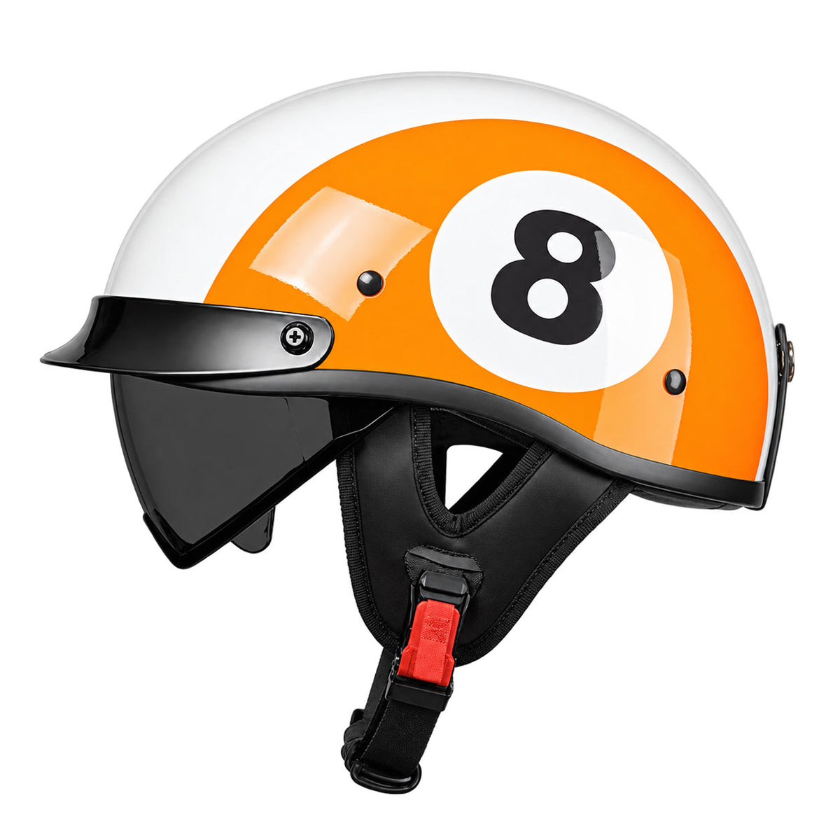 KTVMOTO Retro Motorcycle Digital Riding Half Helmet-I266