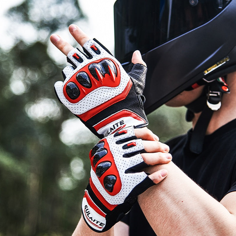 3K Carbon Fiber Shock-Resistant Two-Finger Touchscreen Cycling Gloves - G25