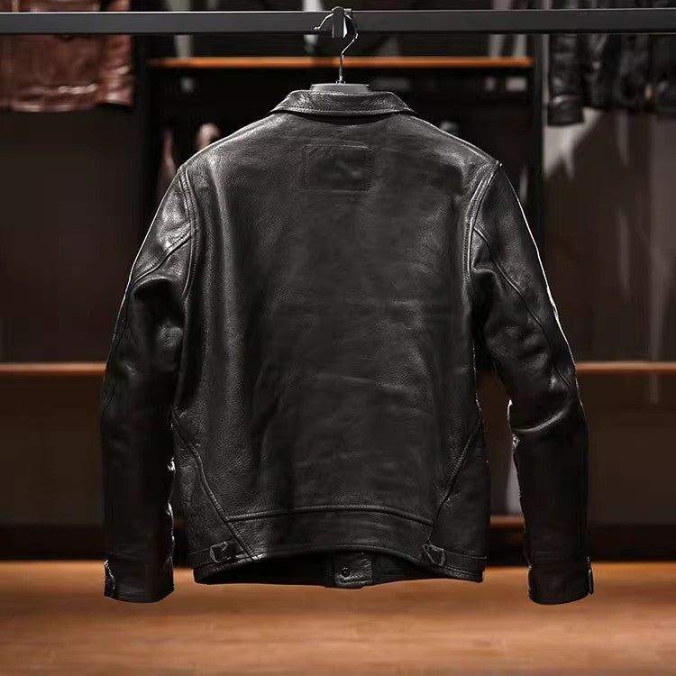 Einstein same style leather jacket genuine leather-A22