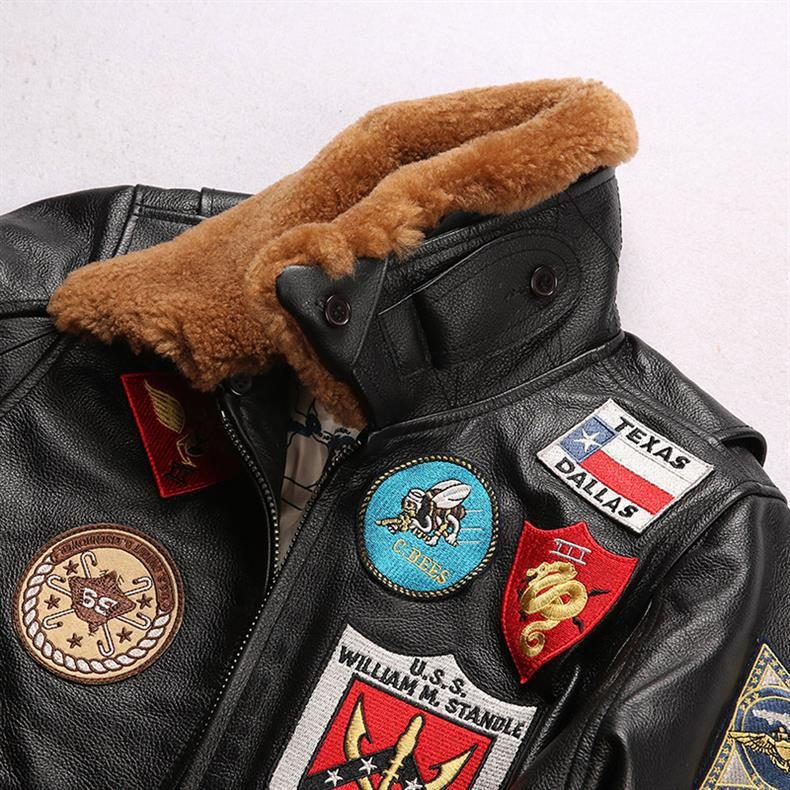 American G1 Multi-Standard Leather Flight Suit Jacket-A09