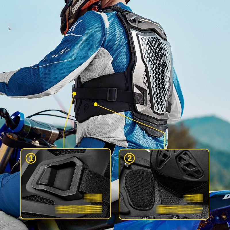 Off-road motorcycle vest back chest protection equipment-J27