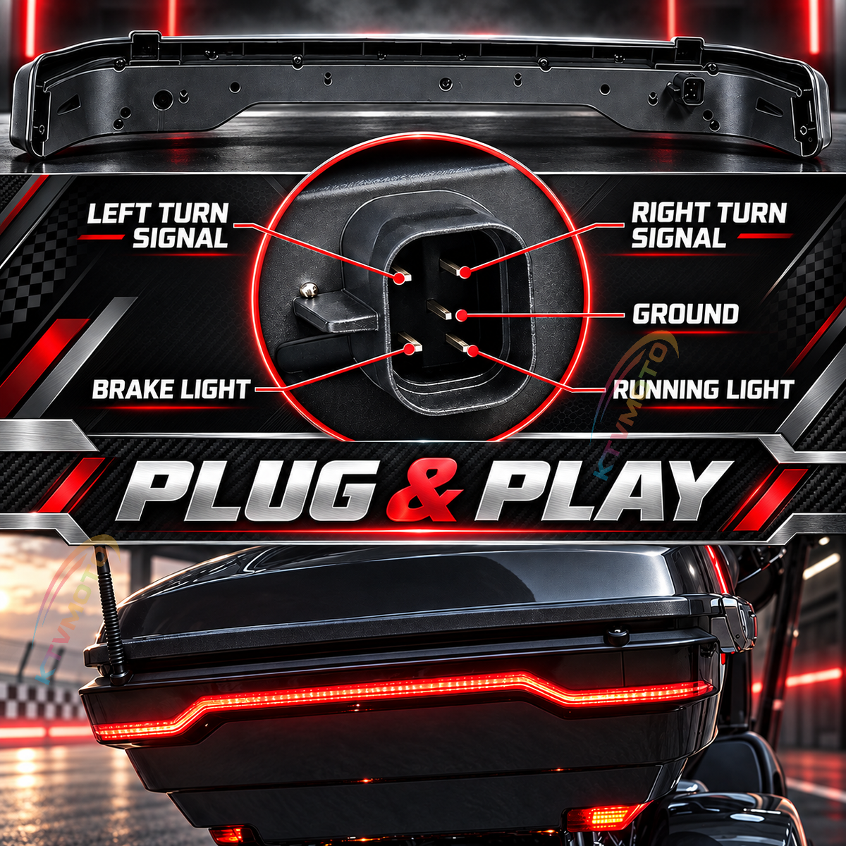 KTVMOTO Harley Sequential Tour-Pak LED Side Lights-ML03