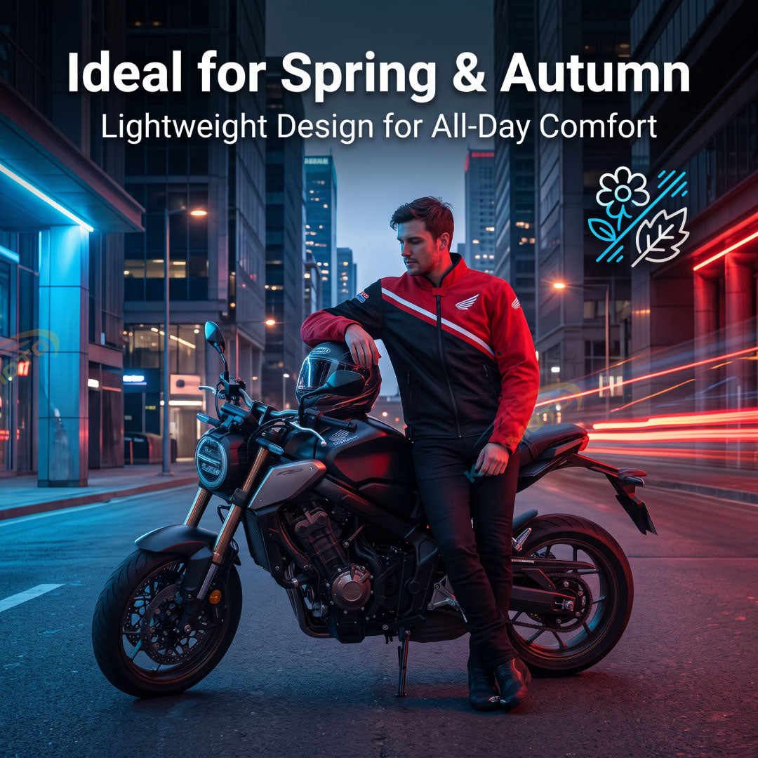 Breathable Mesh Commuter Motorcycle Riding Jacket with Impact Protection-J91