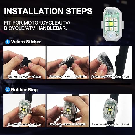 7 Colors Wireless LED Strobe Anti-Collision Light with Remote Control-D01