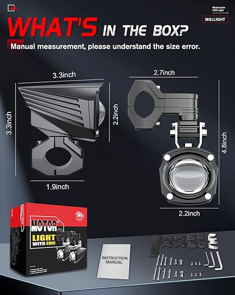 LED Driving Fog Light 600% Brightness Dual Color with Strobe Mode - D12