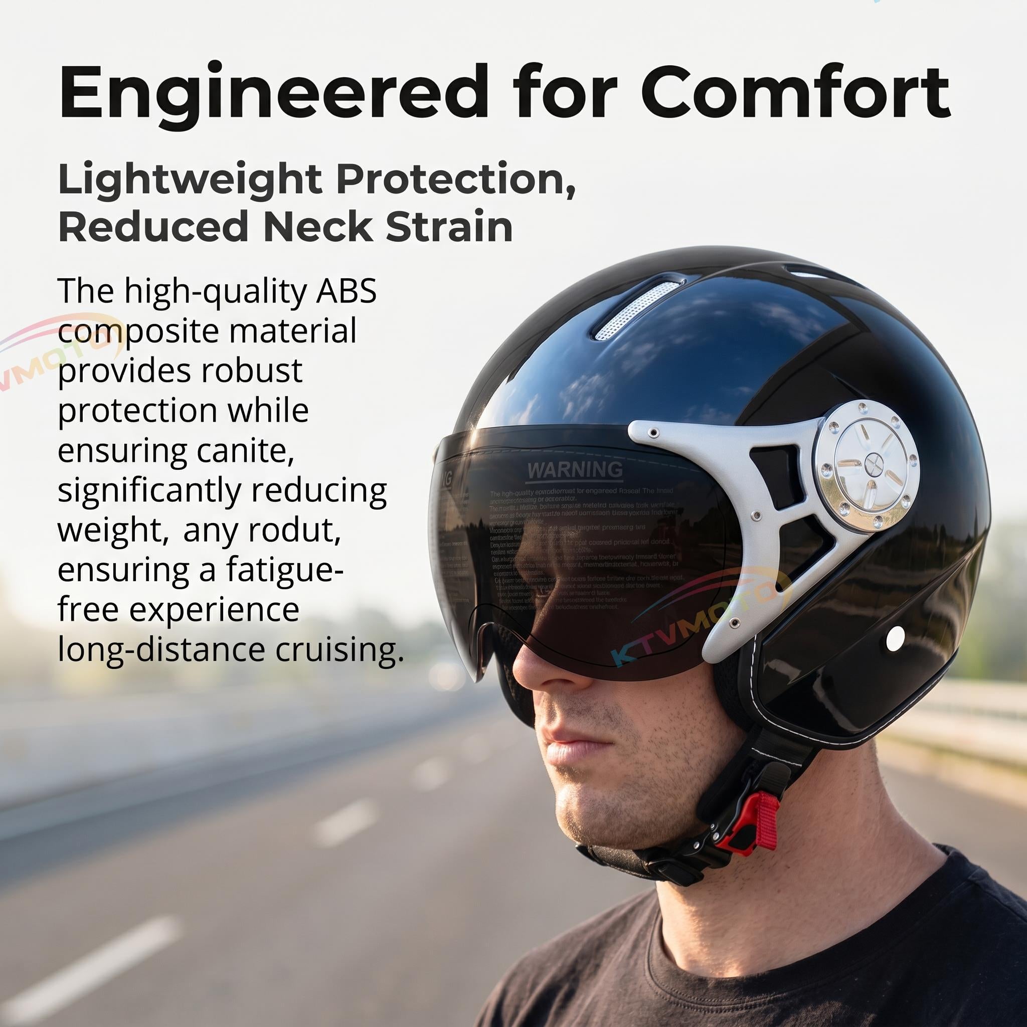 Retro motorcycle open-face mask-I72