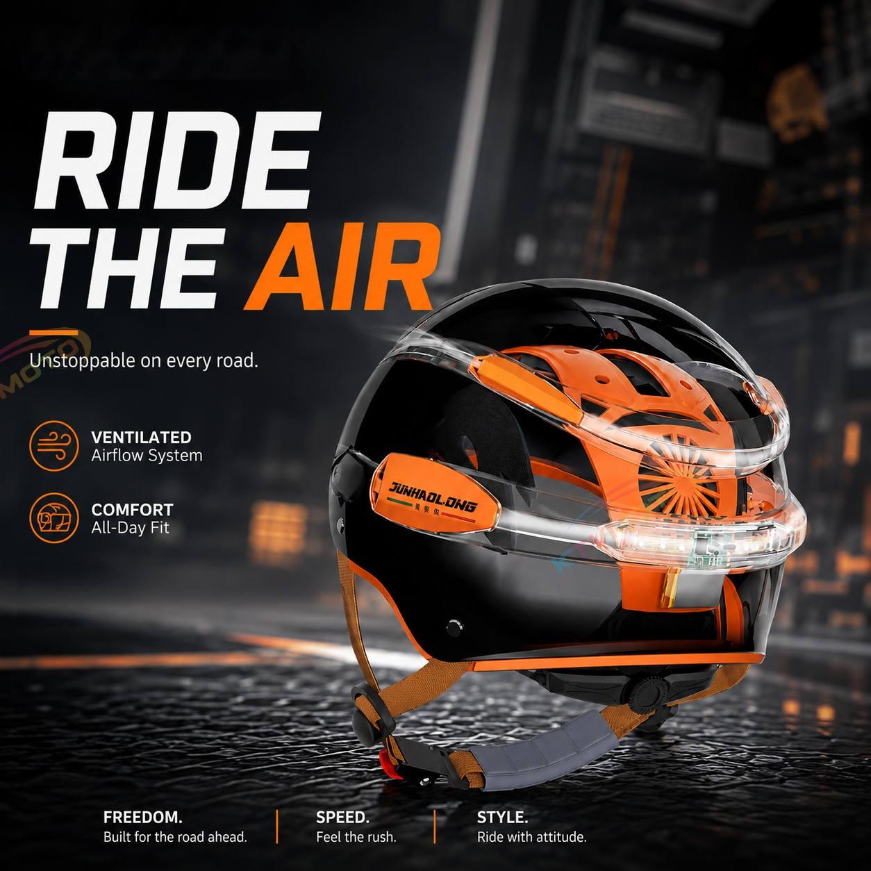 KTVMOTO Open Face Motorcycle Helmet with Dual Visor for Adults-I263