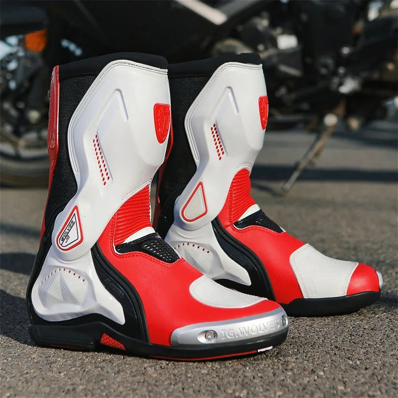 Anti-collision road breathable motorcycle riding boots-K08