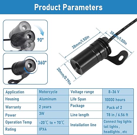 motorcycle led light angel wings projection-D02