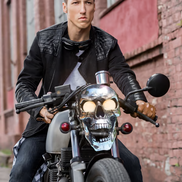Skull Motorcycle Headlight-D15