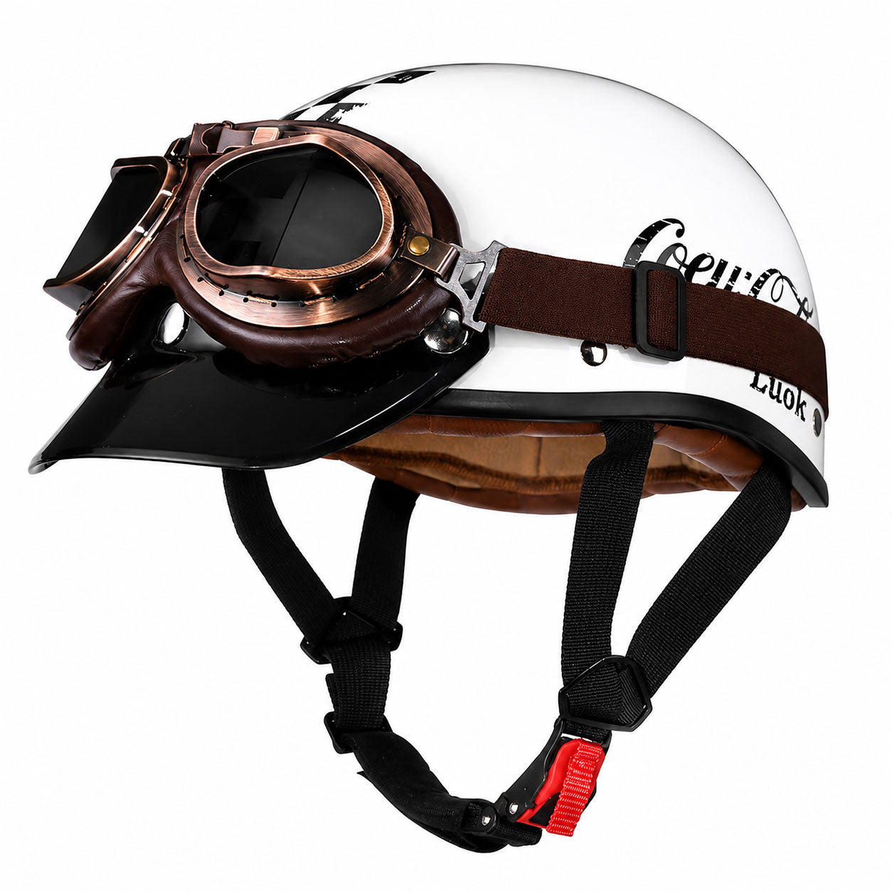 Retro half-helmet, summer travel gear-I18