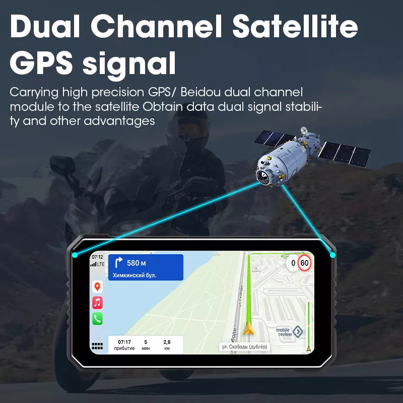 6.25 Inch 4K DVR GPS Motorcycle Navigation -P04