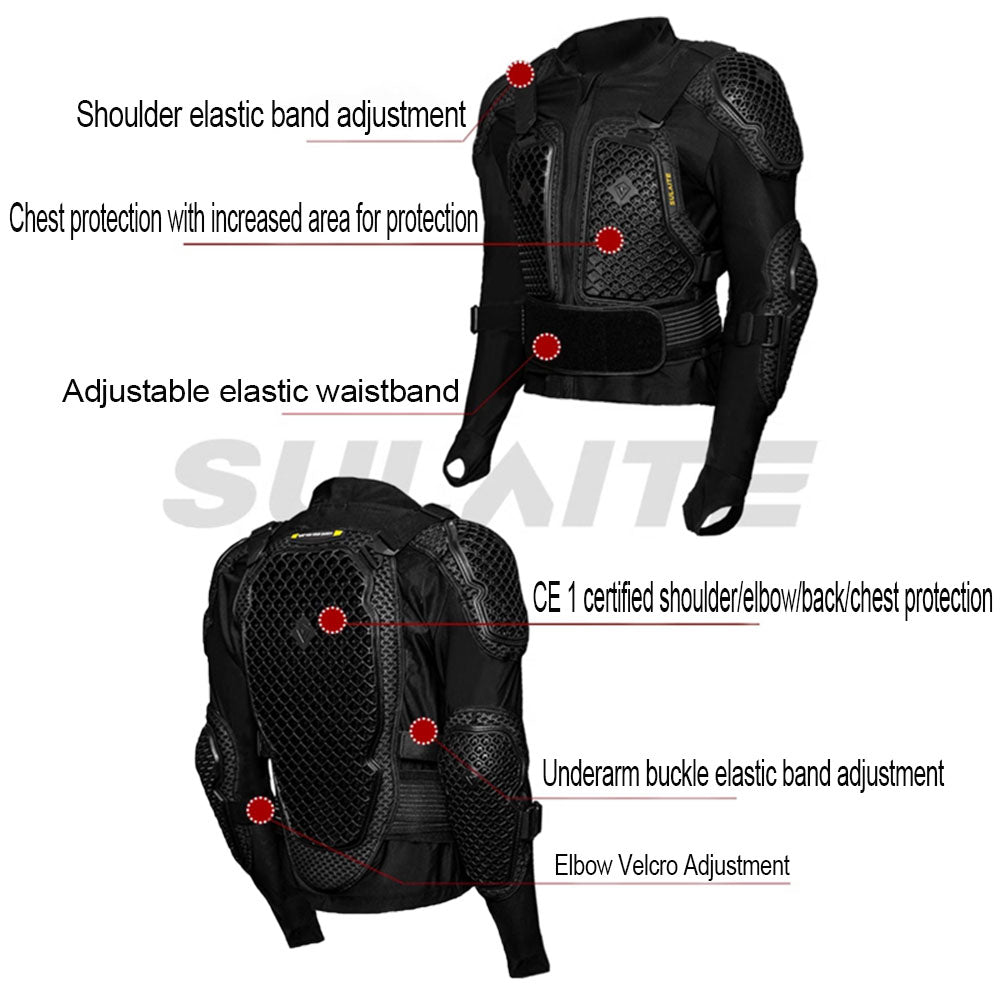 Anti-fall off-road armor chest protection motorcycle jacket-J09