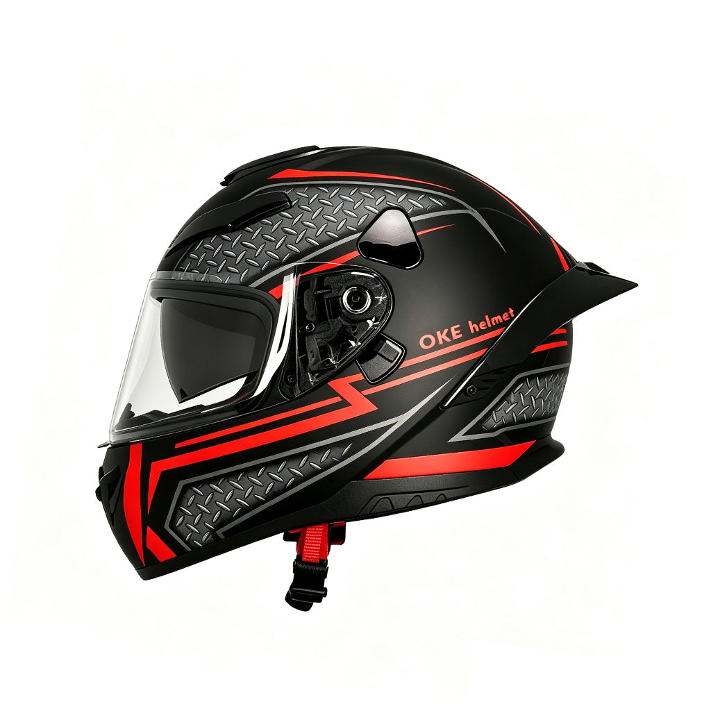 Cool Dual-Lens Full-Face Motorcycle Helmet-I110