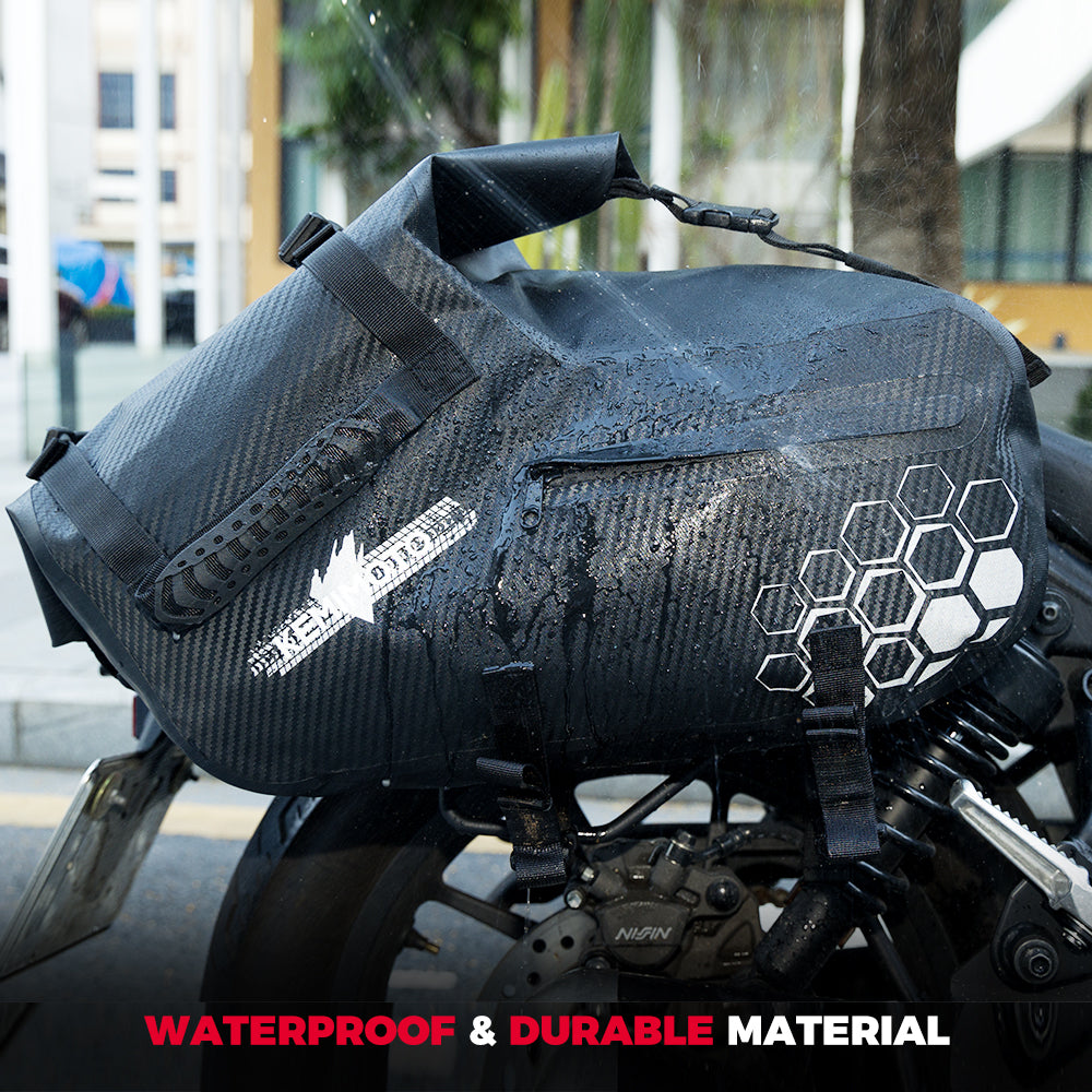 28L Waterproof Travel Luggage Saddle Bag Motorcycle Side Bag Universal-B02