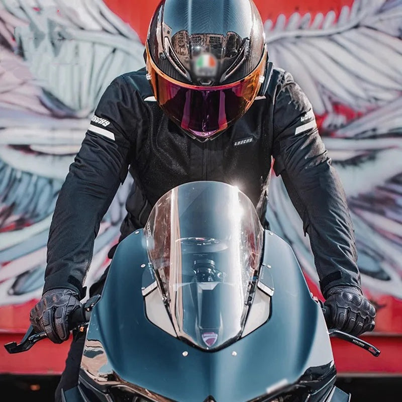 Breathable Mesh Reflective Anti-Shock Motorcycle Jacket-J21