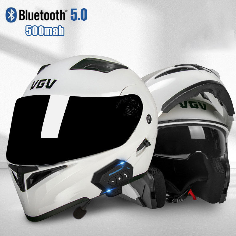 Dual Visor Flip Up Motorbike Graphic Helmet-I97