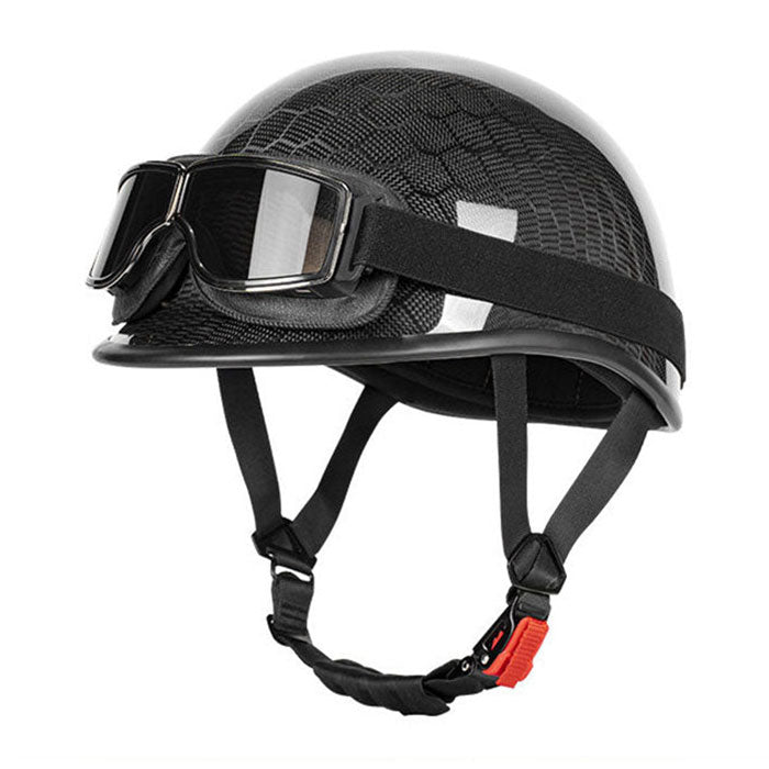 Carbon Fiber Vintage Motorcycle Half Helmet-I135